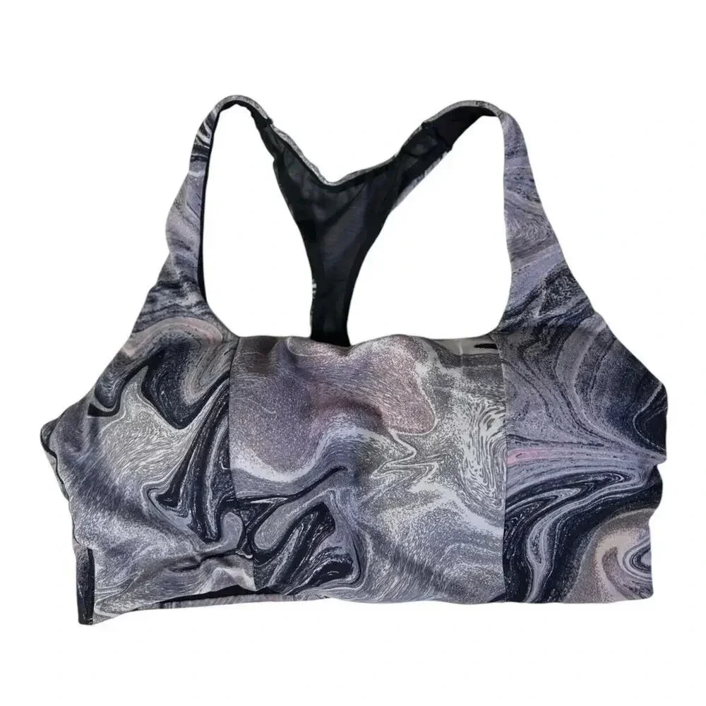 Victoria's Secret Lightweight Sports Bra Purple Marble 817743 Size 38D Women’s - Picture 1 of 9